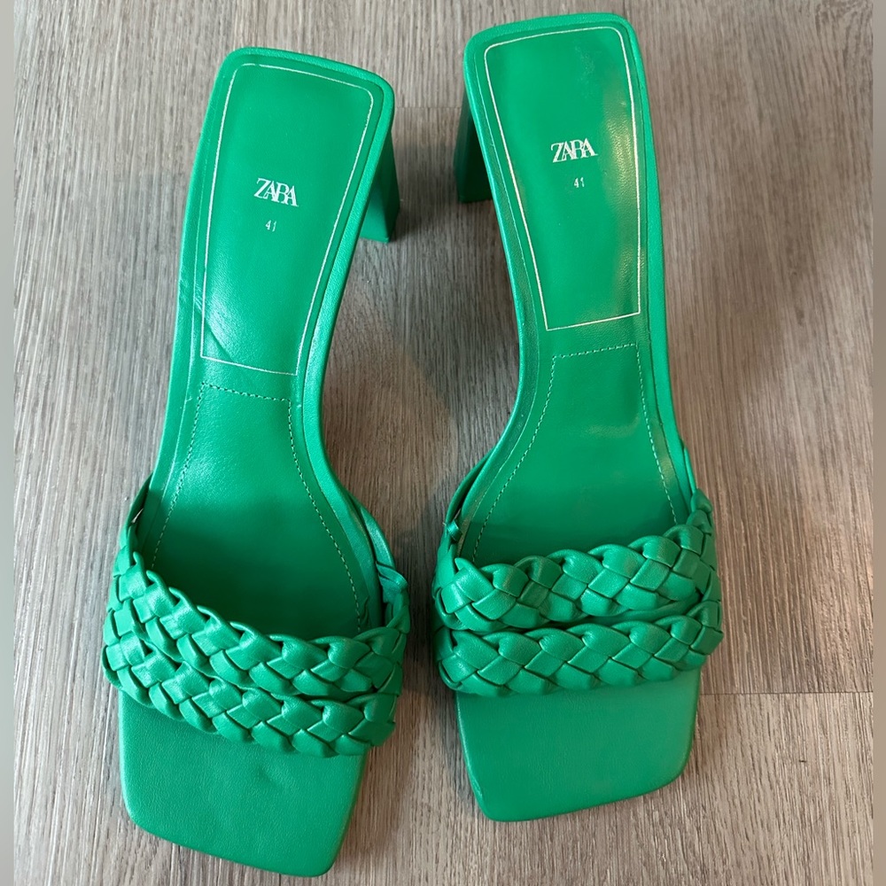 ZARA BRAIDED SLIP HEEL